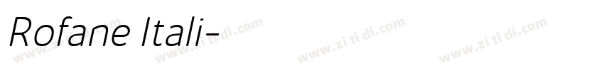 Rofane Itali字体转换